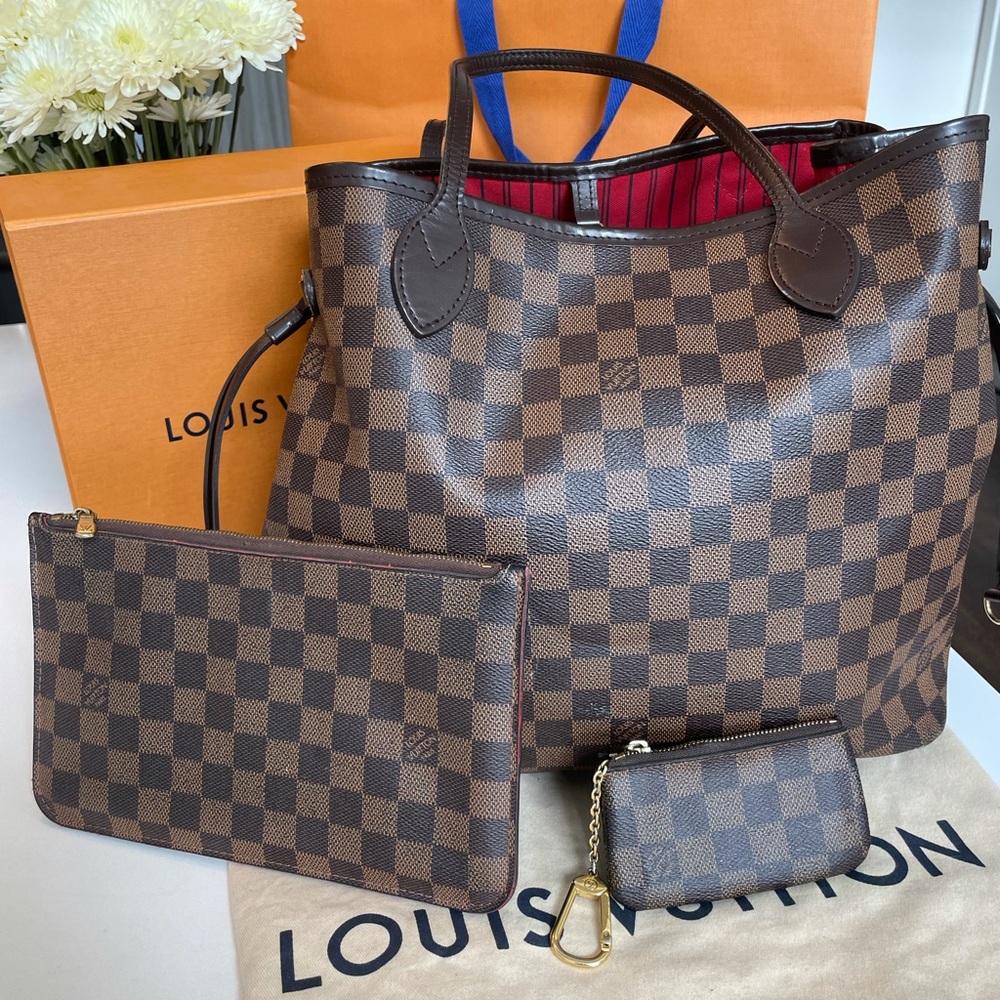 Damier Ebene Neo Neverfull MM with wallet / coin